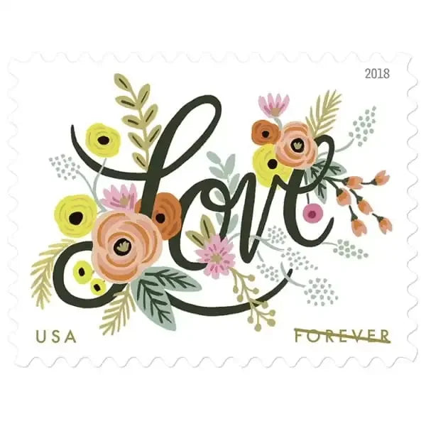 2018 Love Flourish Forever Stamp – First-Class Postage Sheet