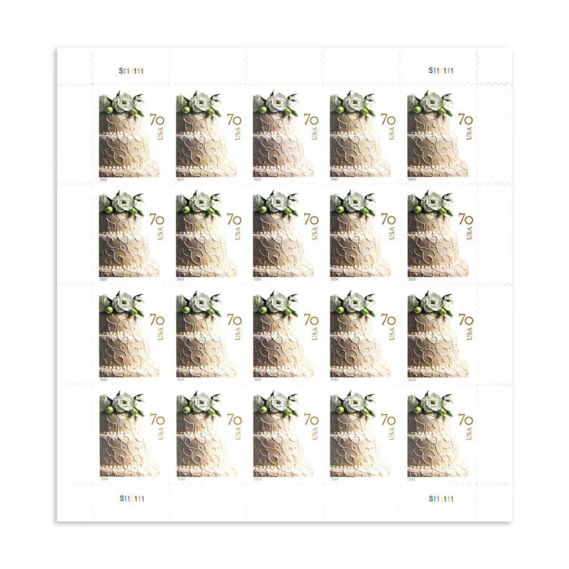 2014 Wedding Cake Stamp – 70¢ Celebration Postage Sheet