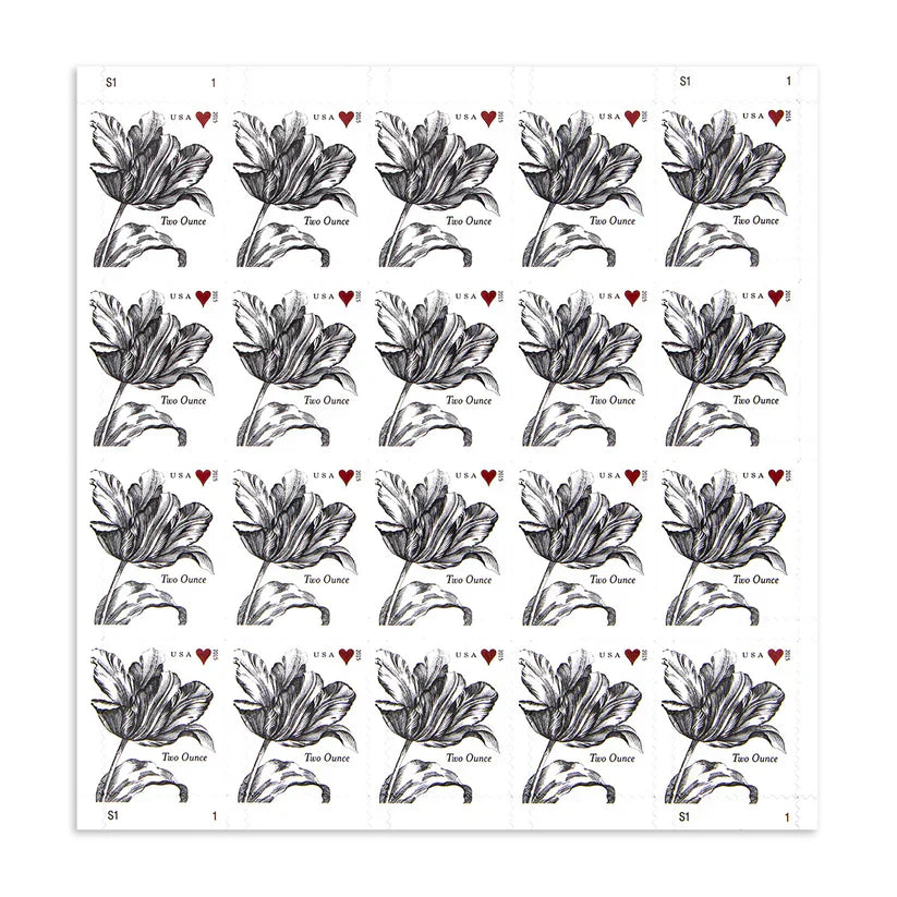 2015 Love Tulip Stamp – 70 Cent Vintage Floral Postage Sheet