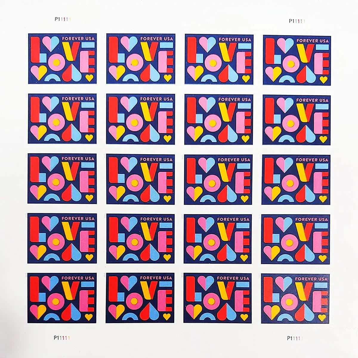 2021 Love Forever Stamps – First-Class Wedding Postage Sheet