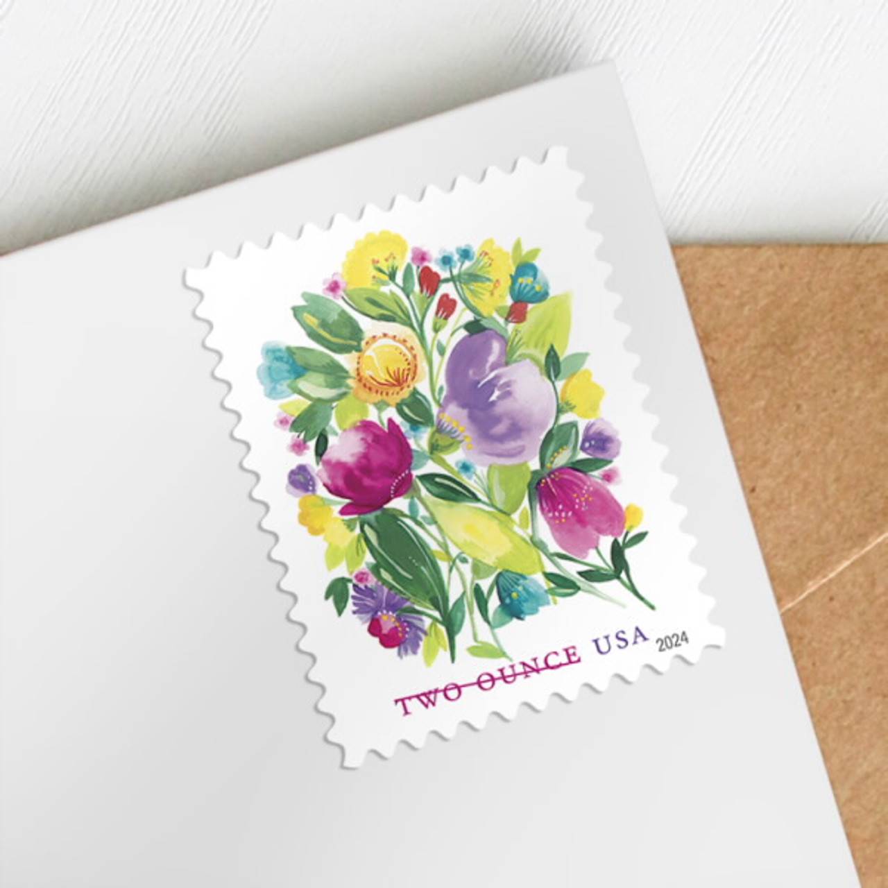2024 Wedding Blooms Forever Stamps – First-Class Postage Sheet