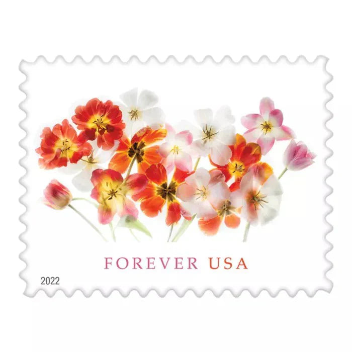 2022 Tulips Forever Stamps – First-Class Postage Sheet