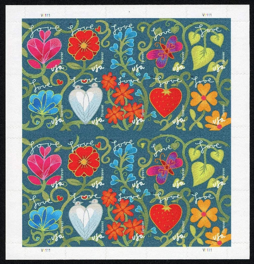 2011 Love Garden Forever Stamps – First-Class Postage Booklets