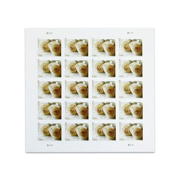 2011 First-Class Forever Stamp – Romantic Wedding Roses Sheet