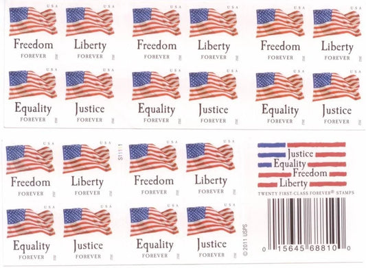 Special price: $519 for 250 Sheet/Booklet(5000pcs) –  Flag Forever Stamps