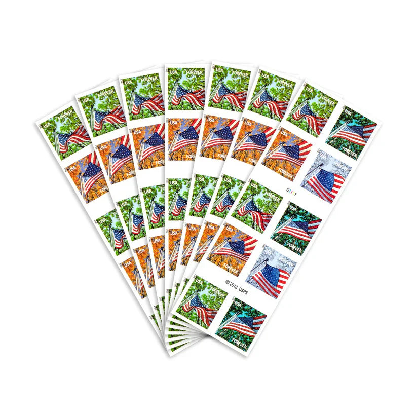 Special price: $519 for 250 Sheet/Booklet(5000pcs) –  Flag Forever Stamps