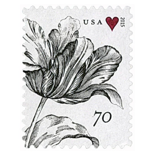 2015 Love Tulip Stamp – 70 Cent Vintage Floral Postage Sheet