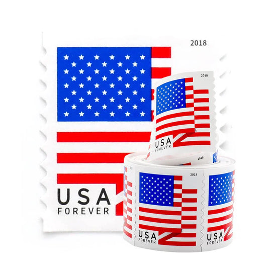 2018 U.S. Flag Forever Stamps – 100 Pcs/Coil Roll (Self-Adhesive)