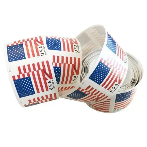 2018 U.S. Flag Forever Stamps – 100 Pcs/Coil Roll (Self-Adhesive)