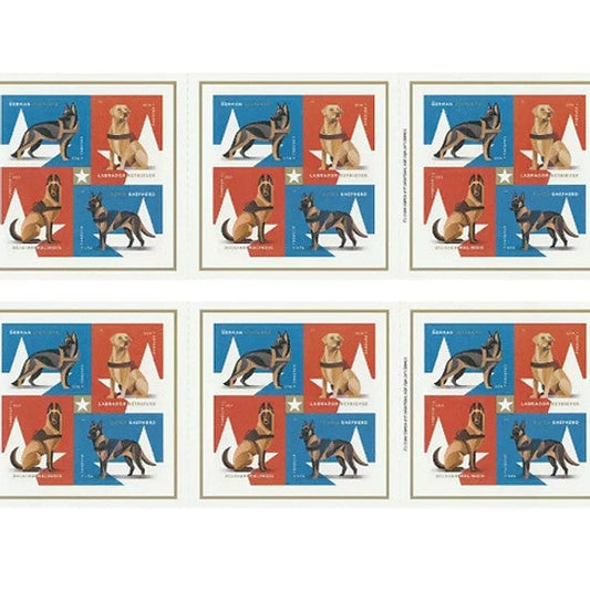 2019 Military Working Dogs Forever Stamps-Sheet
