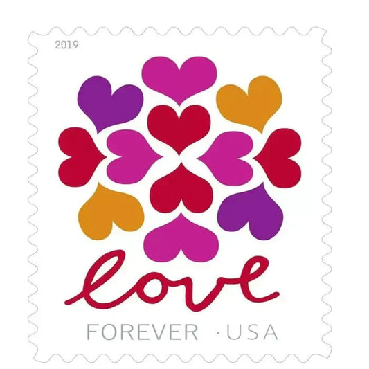2019 Heart Blossom Forever Stamps – First-Class Wedding Postage Sheet