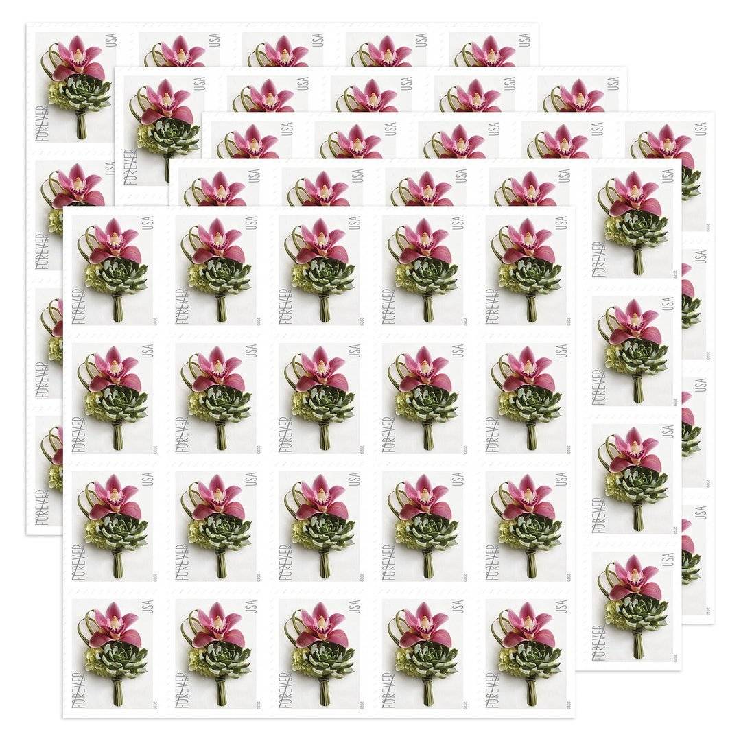 2020 Contemporary Boutonniere Forever Stamps – First-Class Postage Sheet