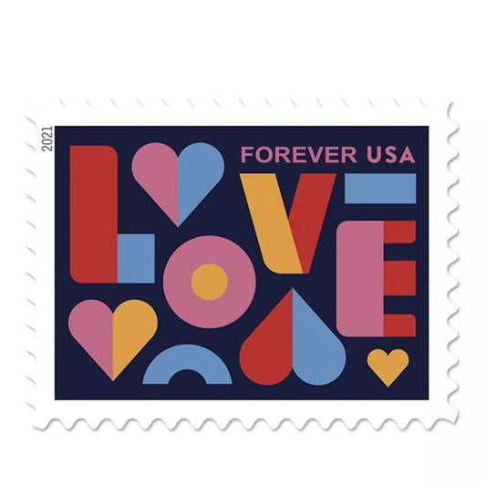 2021 Love Forever Stamps – First-Class Wedding Postage Sheet