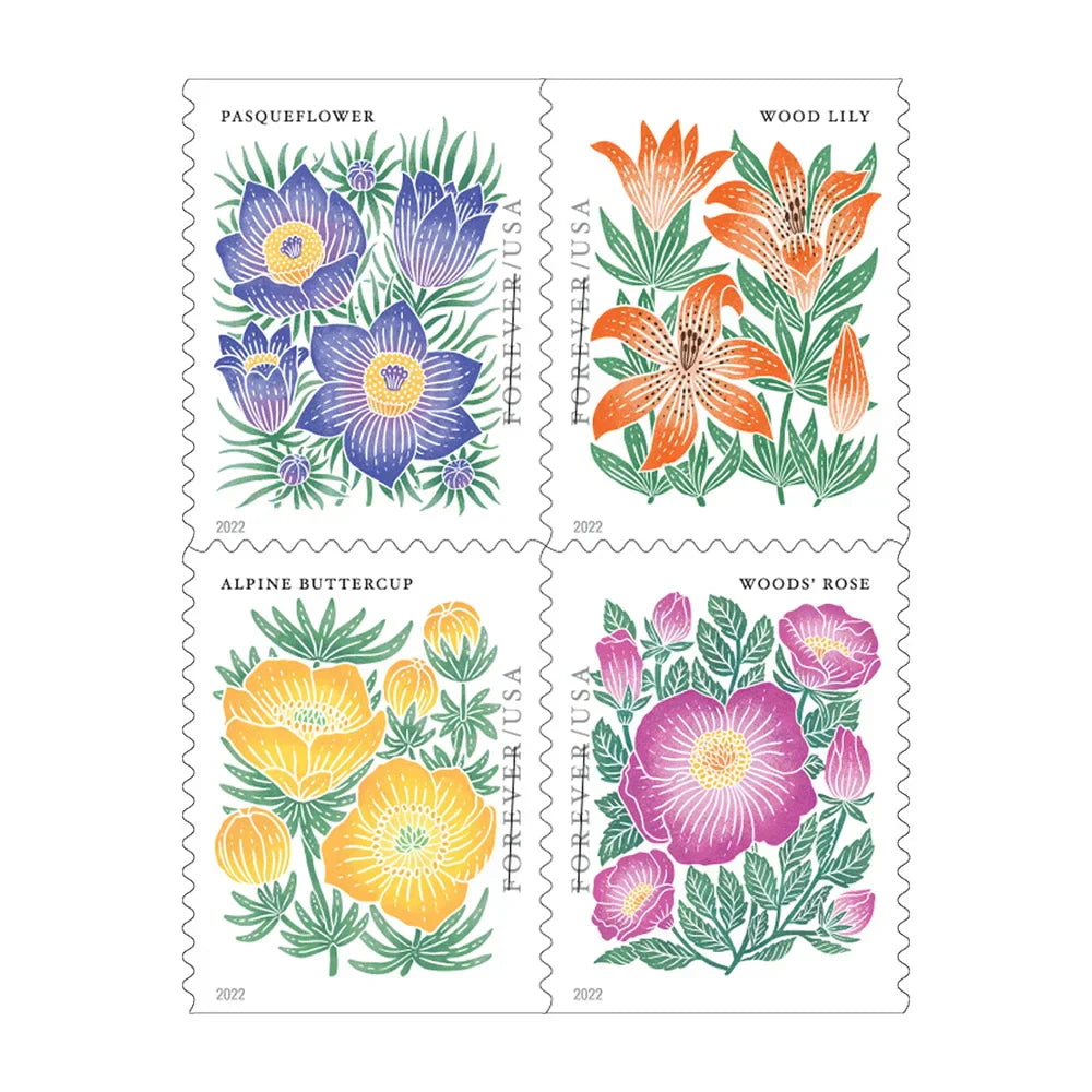 2022 Mountain Flora Forever Stamps – First-Class Postage Booklets