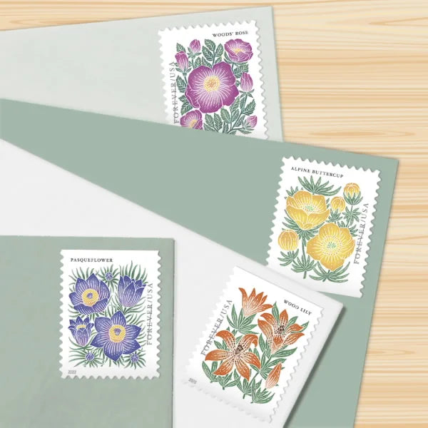 2022 Mountain Flora Forever Stamps – First-Class Postage Booklets