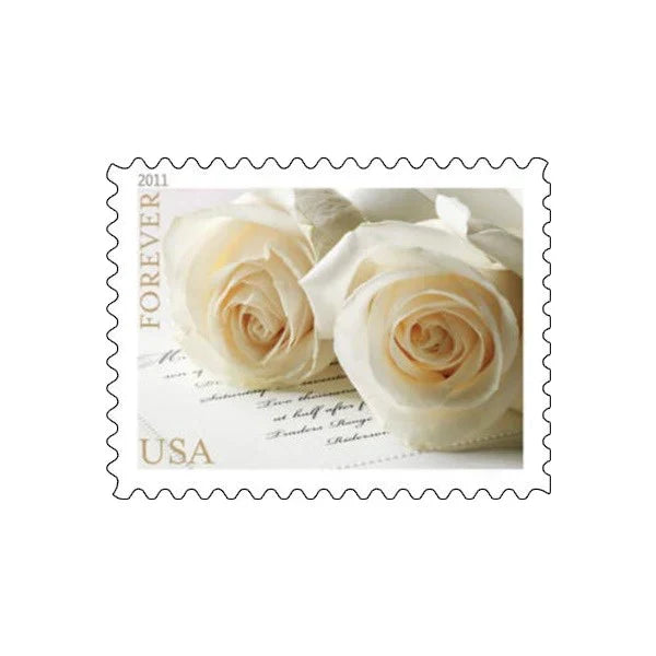 2011 First-Class Forever Stamp – Romantic Wedding Roses Sheet