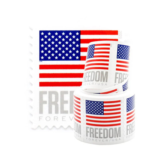 2023 U.S. Flag Forever Stamps – 100 Pcs Coil Roll (Self-Adhesive)