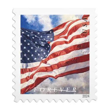 2024 U.S. Flag Forever Stamps – First-Class Postage Booklet
